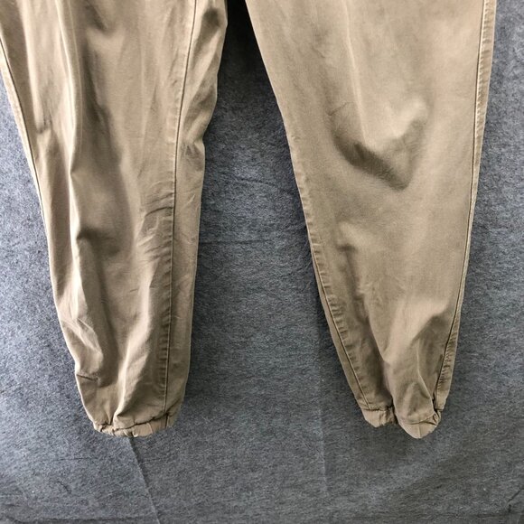Uniqlo Chino Jogger Pants Mens M (30-33) Tan Beige Stretch Drawstring - Picture 4 of 10